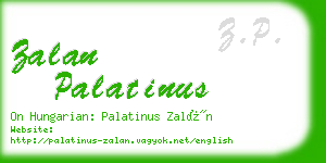 zalan palatinus business card